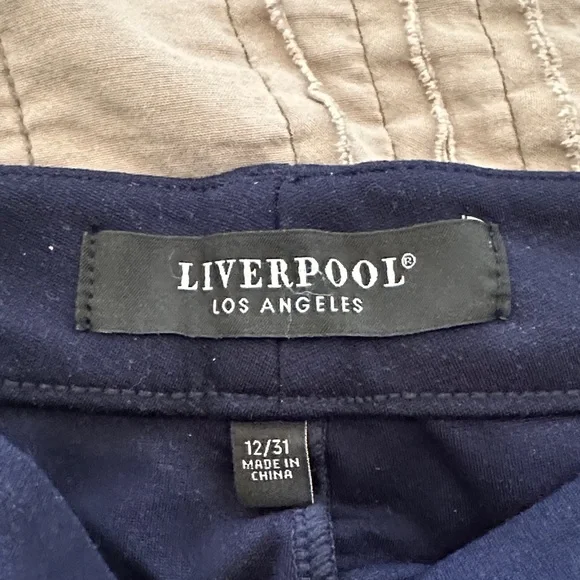 Liverpool Cadet Blue Wide Leg Pants - Picture 2 of 8